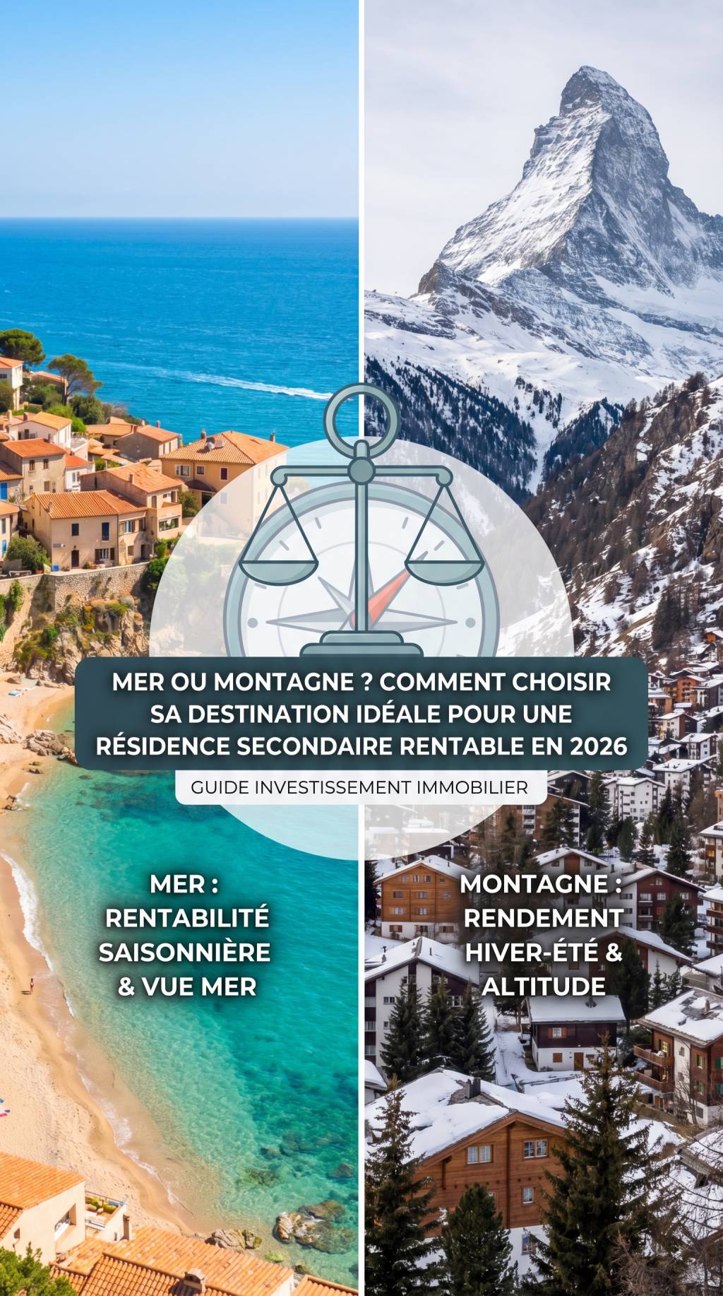 Mer ou montagne : comment choisir sa destination idéale pour une résidence secondaire rentable en 2026